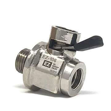 EZ-106(14mm-1.5) EZ Oil Drain Valve with Removable L-Shape Hose End Combo