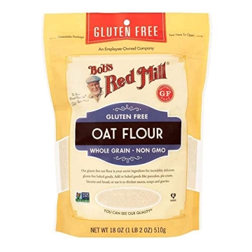 Bob's Red Mill Gluten Free Oat Flour, 18 oz (Pack of 1) - Gluten Free, Whole Grain, Vegan, Kosher