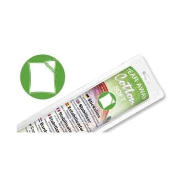 Madeira Tear Away Cotton Soft Stabilizer 12 in. x 11 yd. White - Ideal for Seamless Embroidery