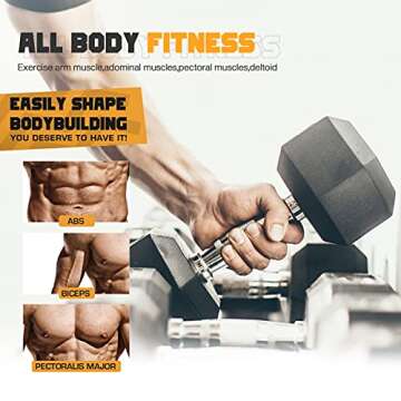 Portzon 8 Colors Options Compatible with Set of 2 Rubber Dumbbell Weight, Anti-Slip, Anti-roll, Hex Shape