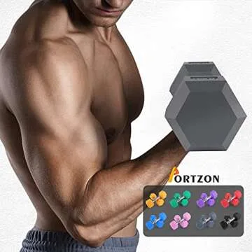 Portzon Rubber Dumbbell Set - Quality, Safety, Style