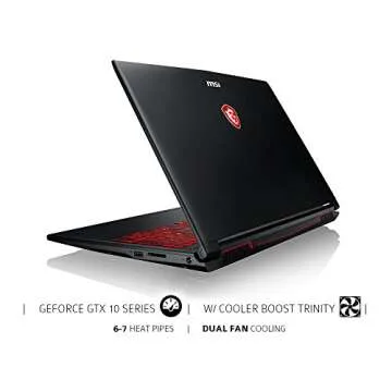 MSI GL62M 7REX-1896US 15.6" Full HD Gaming Laptop Computer Quad Core i7-7700HQ, GeForce GTX 1050Ti 4G Graphics, 8GB DRAM, 128GB SSD + 1TB Hard Drive, Steelseries Red Backlit Keyboard