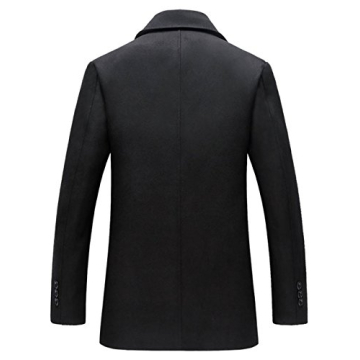 Men's Wool Blend Pea Coat for Style and Warmth