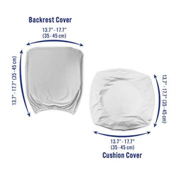 Ambesonne Cactus Office Chair Slipcover, Hand Draw Foliage Pattern Botanical Inspired Floral Tropical Elements, Protective Stretch Decorative Fabric Cover, Standard Size, Reseda Green