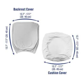 Ambesonne Cactus Office Chair Slipcover, Hand Draw Foliage Pattern Botanical Inspired Floral Tropical Elements, Protective Stretch Decorative Fabric Cover, Standard Size, Reseda Green