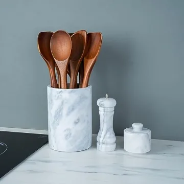 Elegant Natural Marble Multi-Functional Tool Holder