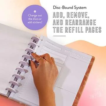 Happy Planner Plans + Notes Planner Refill Paper, 100 Sheets of Lined and Dashboard Layout Notebook Paper for Journals, Classic Size, 7"x 9.75"