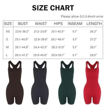 AUROLA Power Romper for Women Workout Yoga Gym Seamless One Piece Racerback Jumpsuit Tummy Control Padded Sports Bra,Black,XS