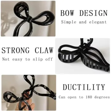 Shop KuuGuu 3 Bow Hair Clips for Stylish Elegance