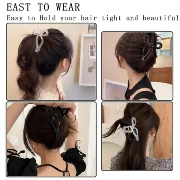 Shop KuuGuu 3 Bow Hair Clips for Stylish Elegance