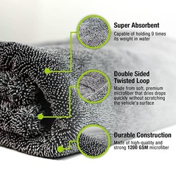 ExoForma Mega Drying Towel - 9 lbs Absorbency & No Streaks