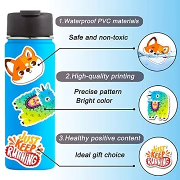300 PCS Water Bottle Stickers for Kids – Cute Vinyl Pack