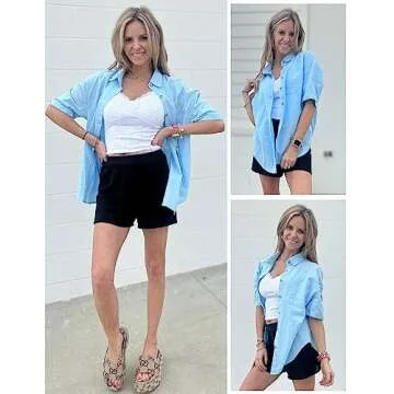 HOTOUCH Cotton Button Down Shirt for Women - Stylish and Versatile