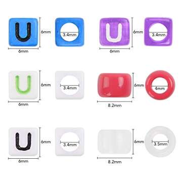 Beads Kit with Letters, UV Beads, and Elastic String