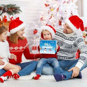 Christmas Craft Kit, 8 Pack Snowman Kit DIY Christmas Ornaments, Build a Snowman Kit Indoor Decorations, Creative Kids Air Dry Modeling Clay, Xmas Activities Snowman Making Kit Toys for Holiday