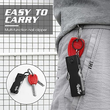 OUTU Keychain Nail Clipper Multitool, 8 in 1 Super Utility Tool