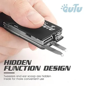 OUTU Keychain Nail Clipper Multitool, 8 in 1 Super Utility Tool