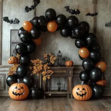 Bezente Black Balloons Latex Party Balloons - 100 Pack 12 inch Round Helium Balloons for Black Themed Wedding Graduation Anniversary Birthday Party Backdrop Decorations