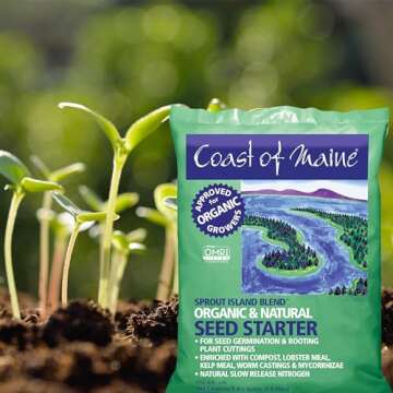 Coast of Maine (8qt) Sprout Island Blend, Organic & Natural Seed Starter for Seed Germination & Root Plant Cuttings