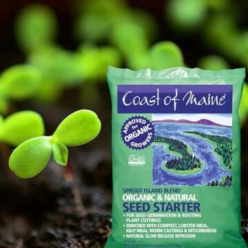 Coast of Maine (8qt) Sprout Island Blend, Organic & Natural Seed Starter for Seed Germination & Root Plant Cuttings