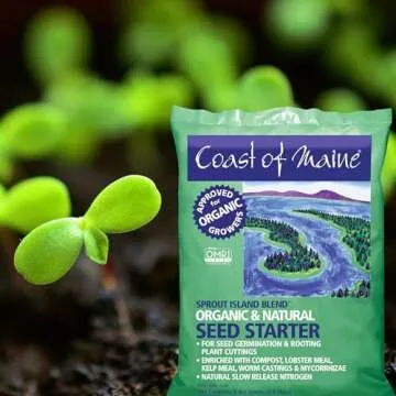 Coast of Maine (8qt) Sprout Island Blend, Organic & Natural Seed Starter for Seed Germination & Root Plant Cuttings