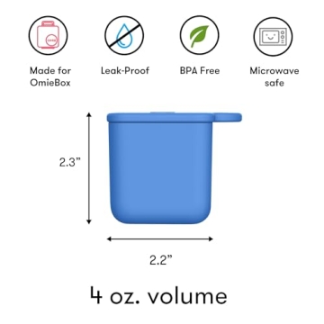 Omie OmieBox Leakproof Dips Containers 2 Pack Sea Blue Green