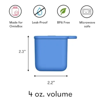 Omie OmieBox Leakproof Dips Containers 2 Pack Sea Blue Green