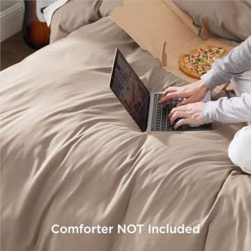 Bedsure Soft King Duvet Cover Set with Zipper Closure