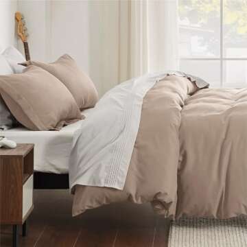 Bedsure Soft King Duvet Cover Set with Zipper Closure
