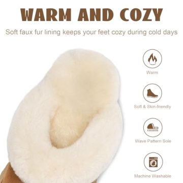 OOW Fuzzy Platform Slippers Women's Cozy Chestnut Comfort