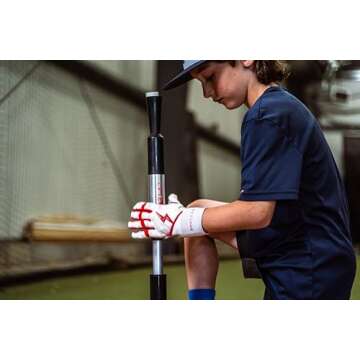 ZV-TEE Baseball Tee with LED Light and Adjustable Height, Battery Operated, Illuminates with 5 Rando...