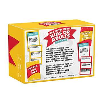 Who Knows More? Kids or Adults, The Ultimate Trivia Game for Kids, Teens and Adults - A Fun Family Party Game