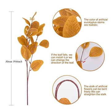 WELTUCKY Fall Eucalyptus Stems for Stunning Home Decor
