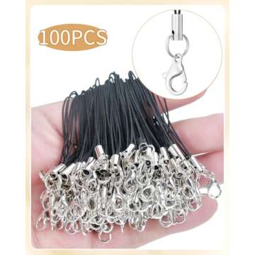 MKCYD Phone Charms Strap with Lobster Clasp Cords Lanyard Straps,Lariat Lanyard Charms Pendant Clasp...