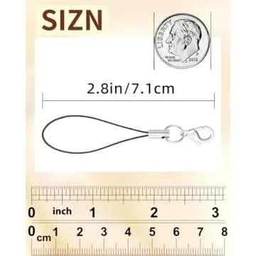 MKCYD Phone Charms Strap with Lobster Clasp Cords Lanyard Straps,Lariat Lanyard Charms Pendant Clasp Cords for Cell Phone USB Keychains DIY Jewelry Accessories