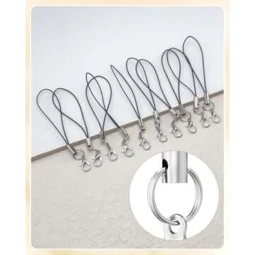 MKCYD Phone Charms Strap with Lobster Clasp Cords Lanyard Straps,Lariat Lanyard Charms Pendant Clasp Cords for Cell Phone USB Keychains DIY Jewelry Accessories