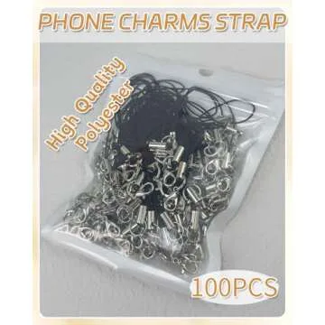 MKCYD Phone Charms Strap with Lobster Clasp Cords Lanyard Straps,Lariat Lanyard Charms Pendant Clasp Cords for Cell Phone USB Keychains DIY Jewelry Accessories