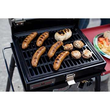 Camp Chef Big Gas Grill 2-Burner Camp Stove with BBQ Box (BB30L) and Cast Iron Griddle (CGG16B) - Tailgate Bundle