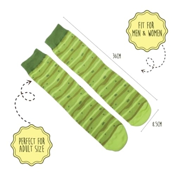 POPCRAZE Pickle Socks in a Jar 2 Pairs. One Size Fits Most. Novelty Food Socks. Comfortable and Breathable Pickle Jar Sock for Birthday, Christmas, Gift Ideas for Men and Women.