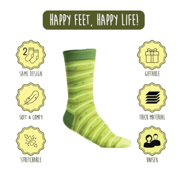 POPCRAZE Pickle Socks in a Jar 2 Pairs. One Size Fits Most. Novelty Food Socks. Comfortable and Breathable Pickle Jar Sock for Birthday, Christmas, Gift Ideas for Men and Women.
