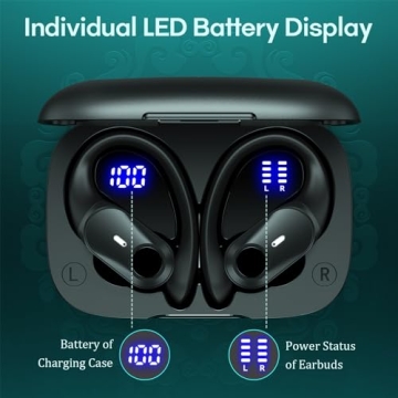 GOLREX Wireless Earbuds with Long Battery Life