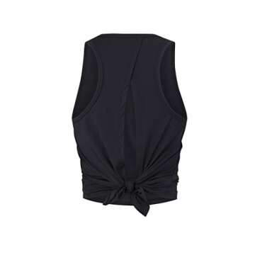 Yesfashion Workout Tops for Women Split Racerback Tank Yoga Shirts Gym Clothes Black M