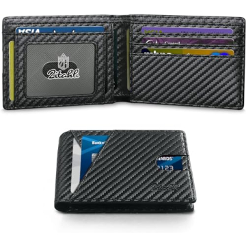 Zitahli Wallet for Men,Mens Wallet,Slim Leather Bifold,RFID Blocking 11 Slots Gift Box