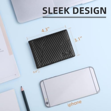 Zitahli Slim Leather Bifold Wallet for Men 11 Card Slots