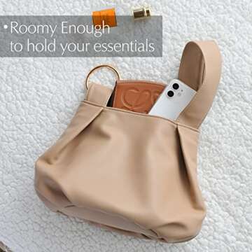 Chic Vegan Leather Hobo Clutch Purse for Women