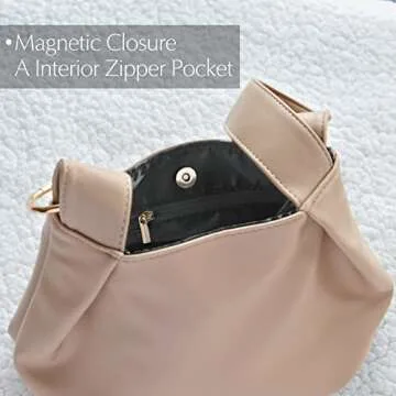 Chic Vegan Leather Hobo Clutch Purse for Women