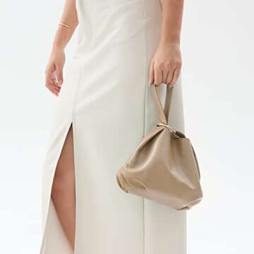 Chic Vegan Leather Hobo Clutch Purse for Women