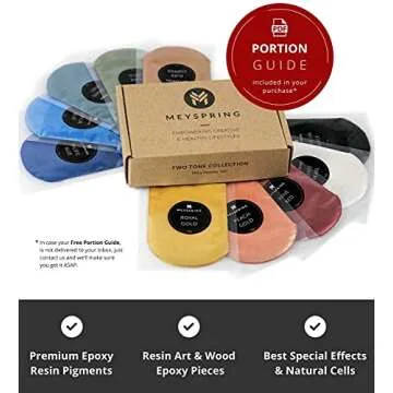 MEYSPRING Epoxy Resin Pigment Sets - Resin Dyes and Pigments - Mica Powder for Epoxy Resin, Metallic Pigment, Fine Glitter - Resin Supplies - Pigment Powder for Resin Art