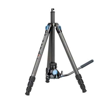 SIRUI ST-124+VA-5 Carbon Fiber Tripod with Fluid Video Head, Triangular Centre Column, Waterproof,4 Sections, 62.2inch, Load 6.61lbs