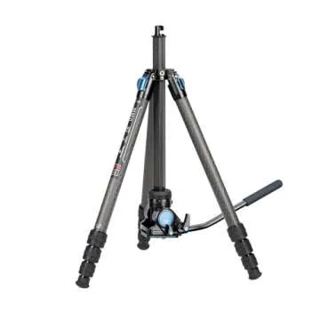 SIRUI ST-124+VA-5 Carbon Fiber Tripod with Fluid Video Head, Triangular Centre Column, Waterproof,4 Sections, 62.2inch, Load 6.61lbs